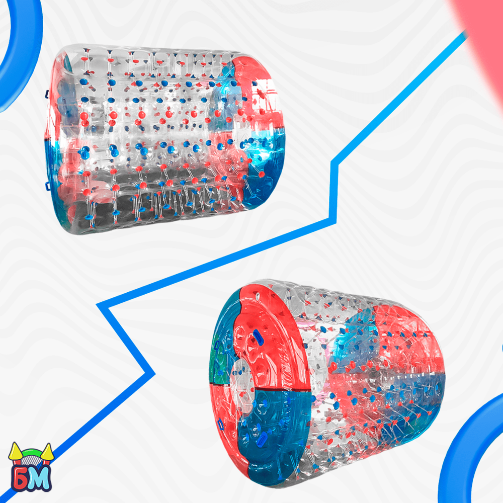 Аттракцион Водный роллер (Гидророллер) "Красно-синий" ПВХ, 2.2*2*2 м