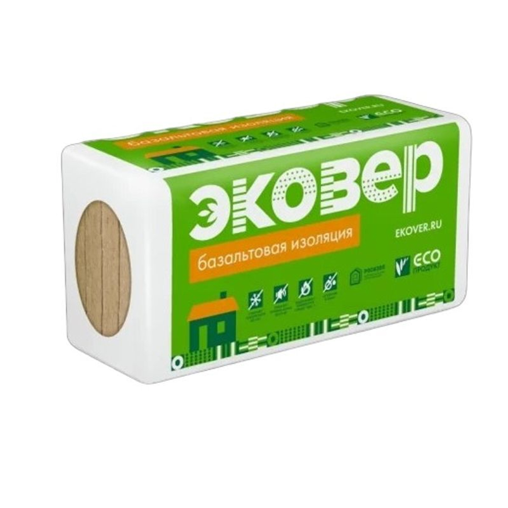 Утеплитель 1000х600х50мм Эковер Экофасад Стандарт 100кг/м³ 4,8м²