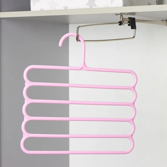 Вешалка для брюк и юбок Доляна, 5 уровней, 31×31 см, цвет МИКС