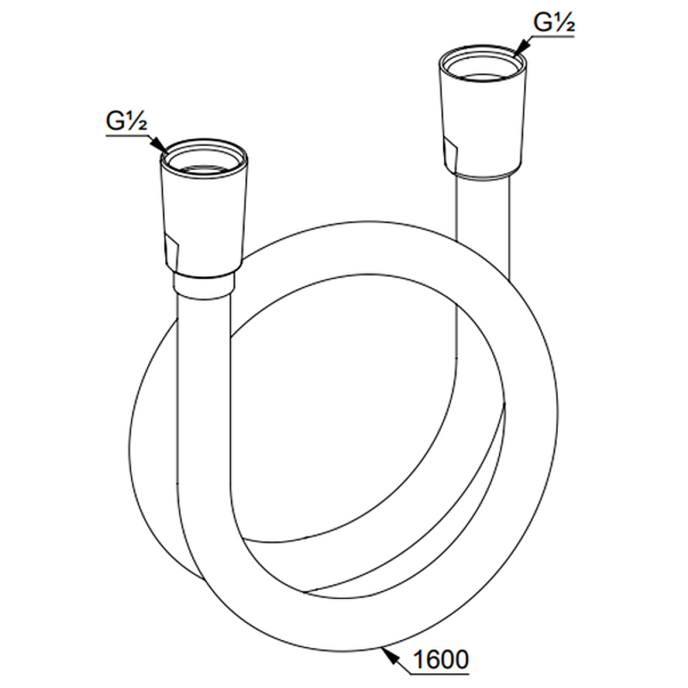 Душевой шланг Kludi LOGOFLEX пластик, хром (6105605-00)