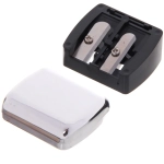 Точилка косметическая с крышкой в пакете, глянцевая, цвет микс, 3,5*3см