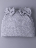 Шапка для девочки осенняя с бантиками
