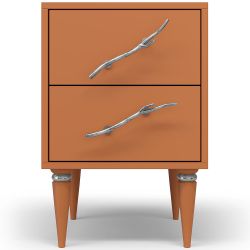 Тумба Арт Колор matte Классик Сильвер Томленый оранжевый матовый