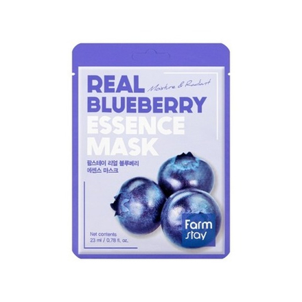 Маска тканевая для лица с черникой FarmStay - Real blueberry essence mask, 23мл