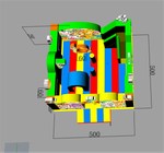 Коммерческий батут "Добрые зверята", 5*5*2.8 м