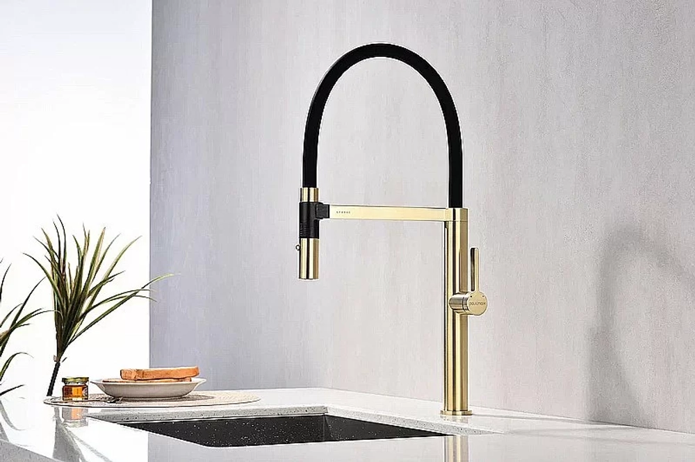 Смеситель для кухни Paulmark Leader Le214101-LG светлое золото