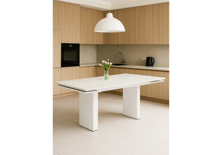 Керамический стол Woodville Монерон 200x100 дерево, белый