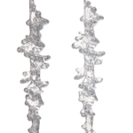 Подвеска «Кристальная сосулька» 26 см (набор 2 шт), Серебро
