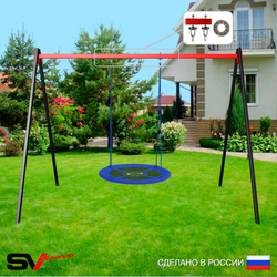 Уличные качели Sv Sport УК176П1 (3.0м/Гнездо Оксф. 100см/Подвесы на подш 1к)