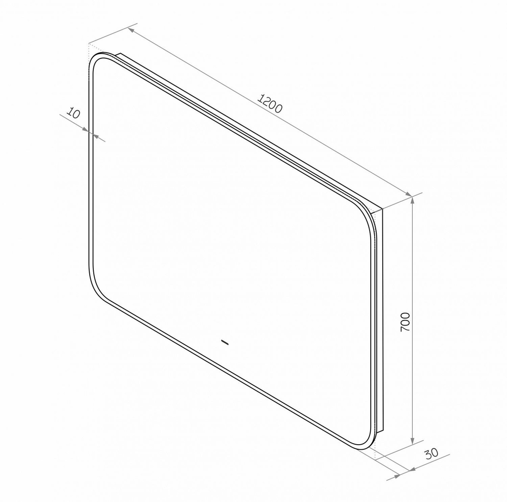 Зеркало с подсветкой "Siena 1200x700" AM-Sie-1200-700-DS-F