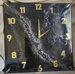 Подарочные часы — эпоксидная смола, мрамор, ручная работа