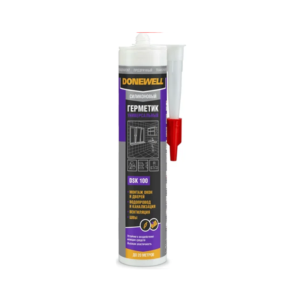 Герметик DoneWell DSK-100 силиконовый универсальный прозрачный 260 мл
