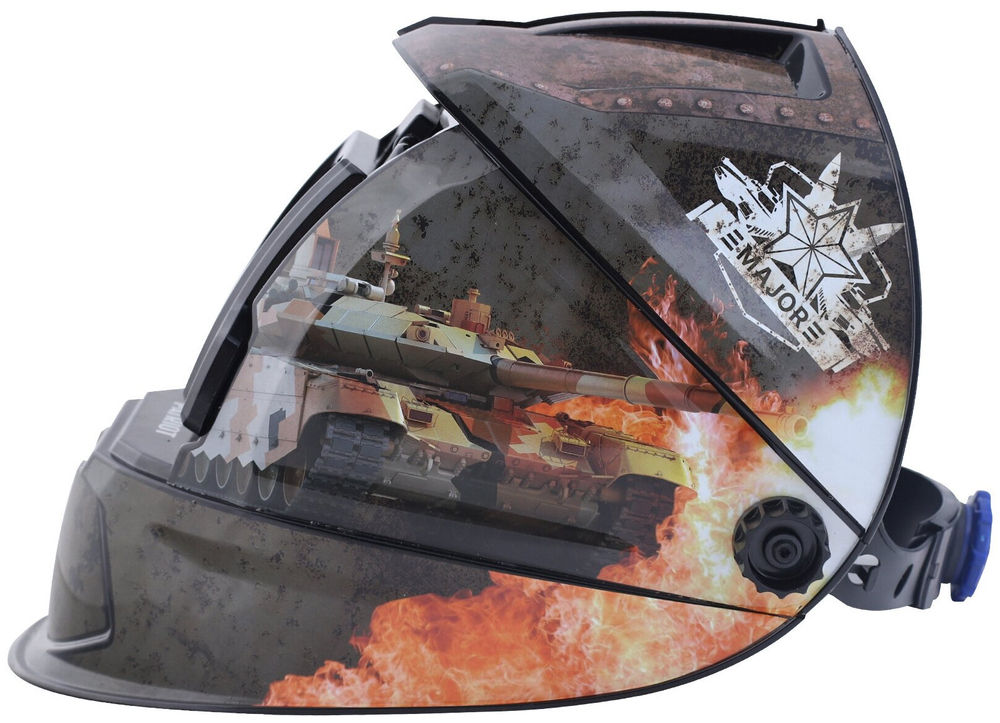 Маска сварщика Patriot WH 300 / 90х35 мм окно / степень затемнения DIN 9-13 / хамелеон / защитная маска для сварки / сварочный шлем