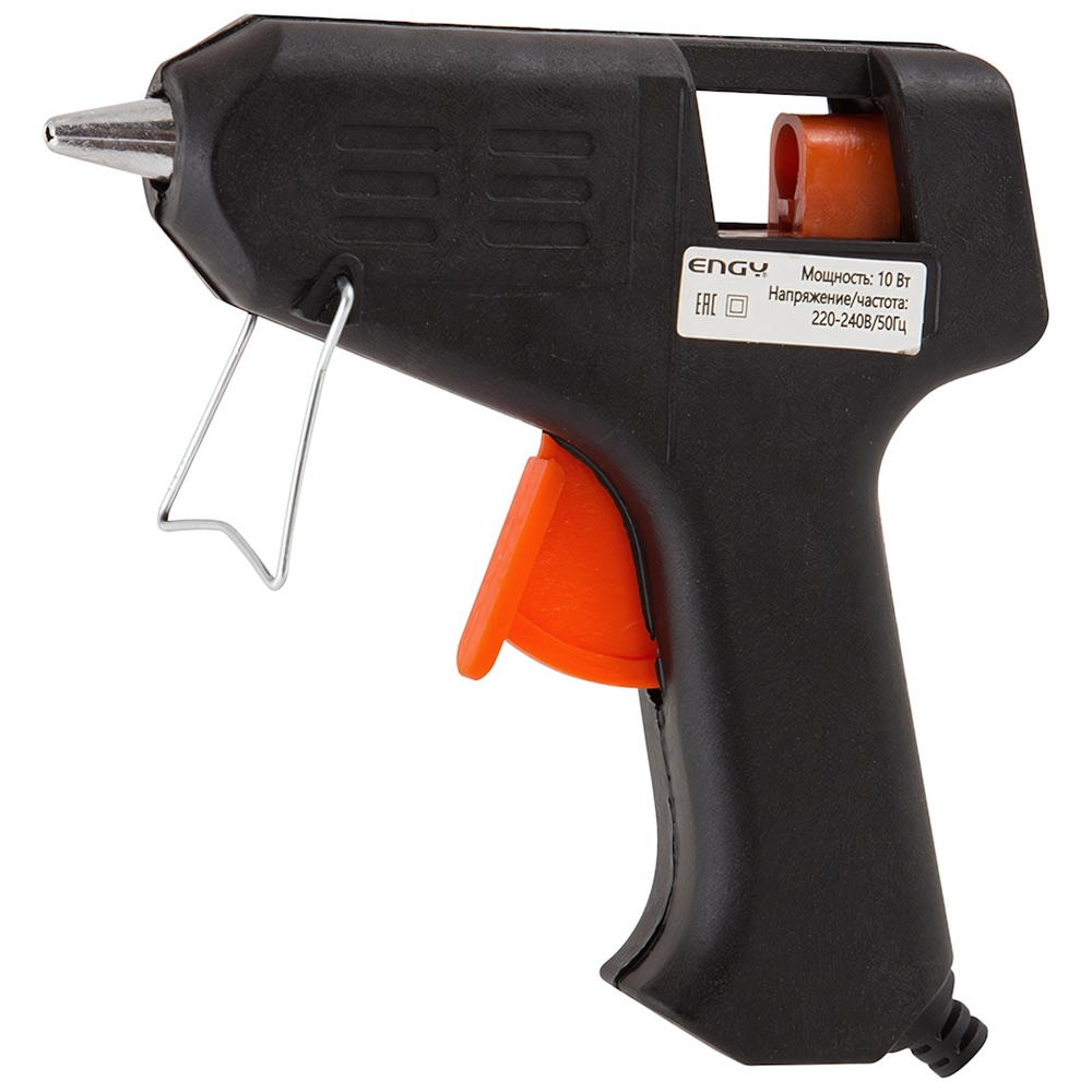Пистолет клеевой Engy EGG-10, с подставкой, 10Вт