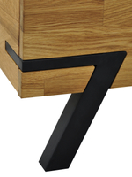 Кровать 200х200 Флеверс, двуспальная, деревянная, на ножках в стиле лофт, из дуба