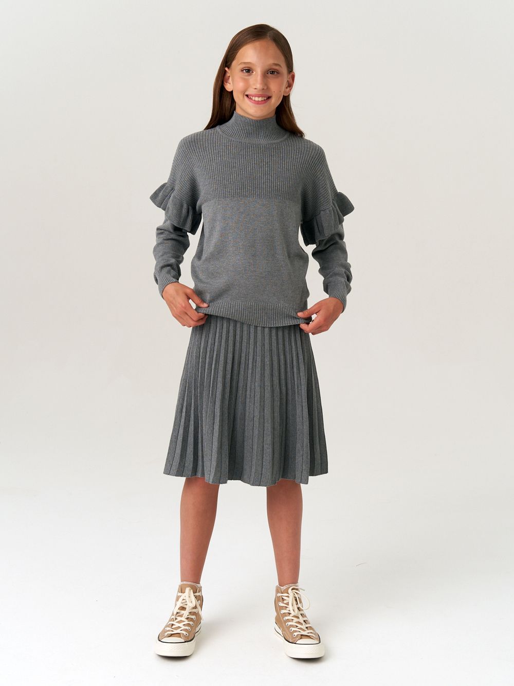 Джемпер для девочки AT244 серый