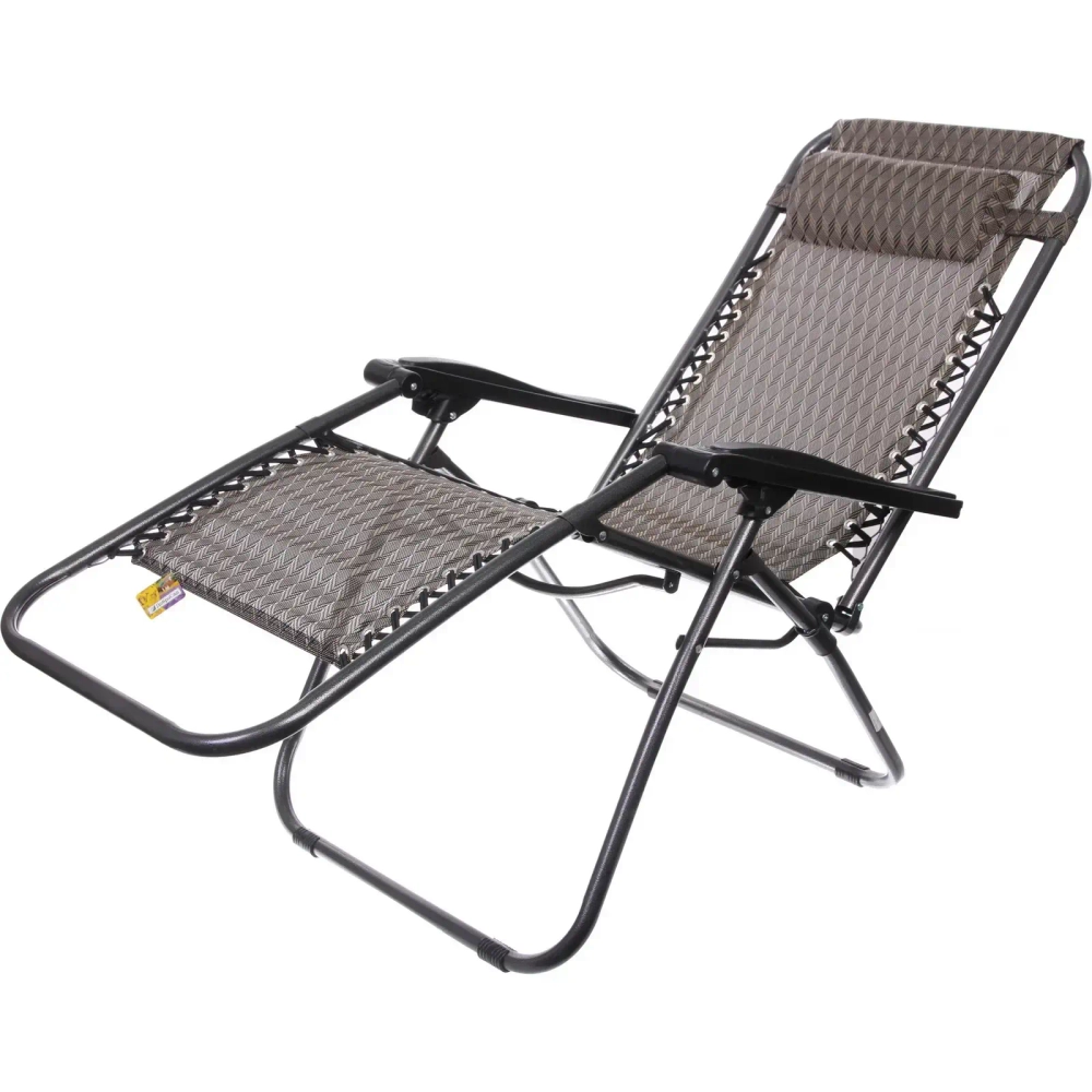 Шезлонг (кресло) 177*64*113см «Уют» с подголовником, 2 положения, Орнамент RH-3, ДоброСад