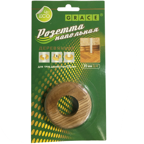 Розетта для труб деревянная 26мм "Grace" Дуб