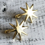 Ювелирные швензы с позолотой, 18*18 мм, цена за пару