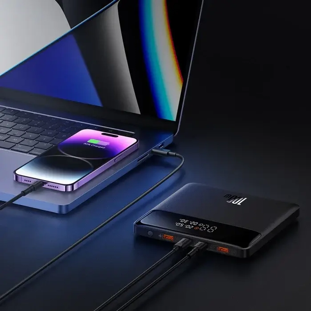 Внешний аккумулятор Baseus H1 Fast Charging Power Bank with Digital Display 20000mAh 100W, Чёрный (P10021604123-00)