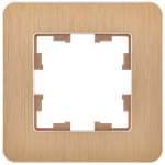 BRITE Рамка 1-местная РУ-1-1-Бр металл шампань RE AL IEK