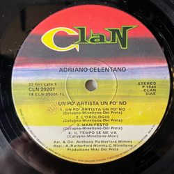Винтажная виниловая пластинка LP Adriano Celentano, Un Po Artista Un Po No (Италия 1980) Il Tempo Se Ne Va