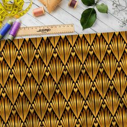 Ткань таффета крупный золотой узор в виде ракушки