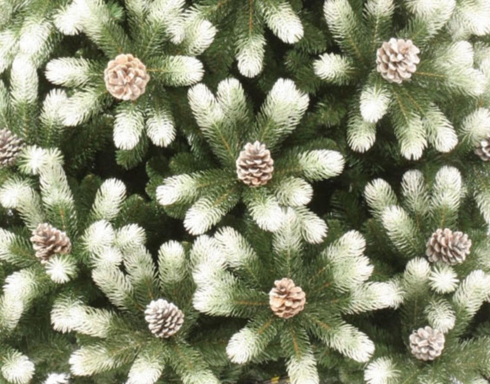 Ель искусственная Царь елка Русская красавица заснеженная с шишками 150 см РКС-150