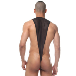 Манкини черное с красной вставкой LaBlinque LB15209