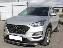 Защита переднего бампера (нержавейка) Hyundai Tucson (2018-2021) d57