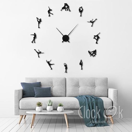 Настенные 3D часы Фигурное катание