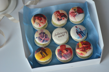 Макарон с фотопечатью на День отца №3021