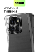 Чехол BROSCORP для Honor X6a (арт.HW-HX6A-TPU-01-TRANSPARENT )