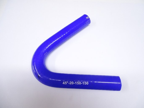 Патрубок угловой силикон 45,d20,L150x150, 3 нити стенка (4мм) (CARUM)