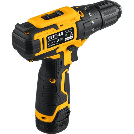 Аккумуляторный шуруповерт "STEHER" CD-120-1