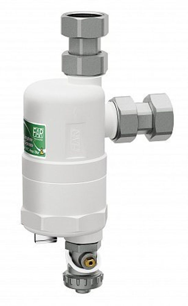 Грязеуловитель COMPACTFAR белый корпус, с магн., 3/4&quot;накидн.гайки