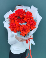 Букет Алой Французской розы Нина(00420)