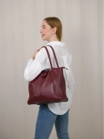 Сумка большая через плечо шоппер мешок