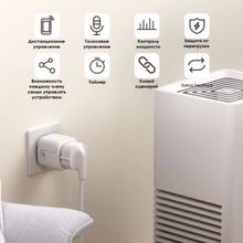 Умная розетка с Wi-Fi 20А с ваттметром и защитой от перегрузки (работает с Яндекс Алиса, Google Home