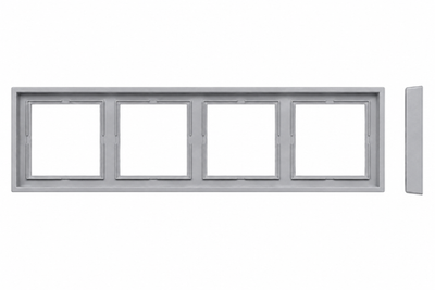 Рамка 4-местная LIREGUS MODERN K14-445-04.M/GC31 светло-серый матовый