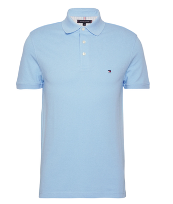 Женское поло Tommy Hilfiger 1985 Slim Pique Polo - небесный