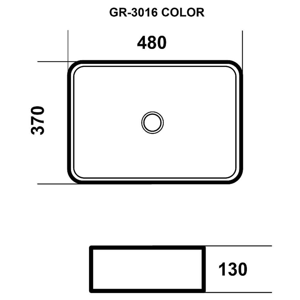Раковина-чаша Grossman Color 48 GR-3016BLM Синяя матовая