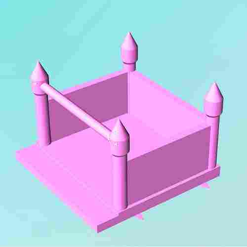 Розовый надувной батут – фотозона и реквизит для свадебных торжеств и праздников, 5*5*3,5 м