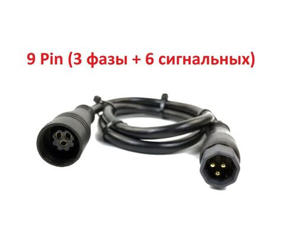 Провод кабель на мотор колесо с разъемами для электровелосипеда 9 Pin (72 см)
