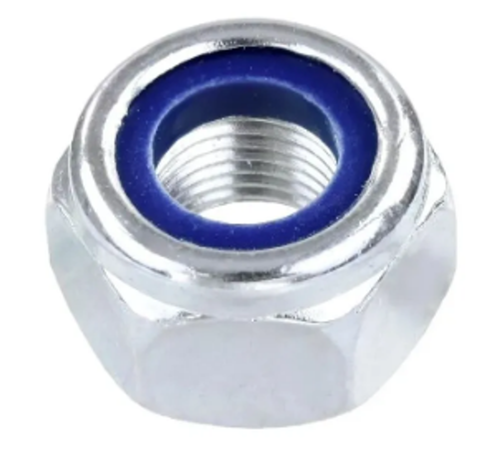 Гайка 12х1.25 с нейлоновым кольцом (DIN982 12125)  (уп25\50шт)