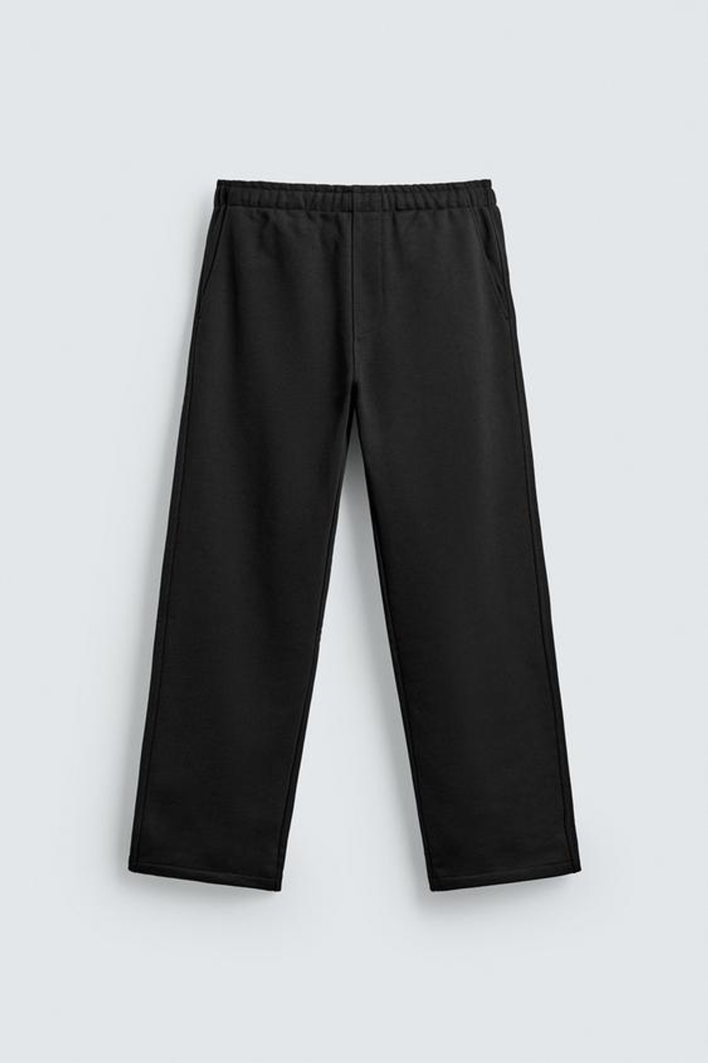 ZARA ДЖОГГЕРЫ REGULAR FIT ИЗ ПЛОТНОЙ ТКАНИ ORIGINS, ЧЕРНЫЙ