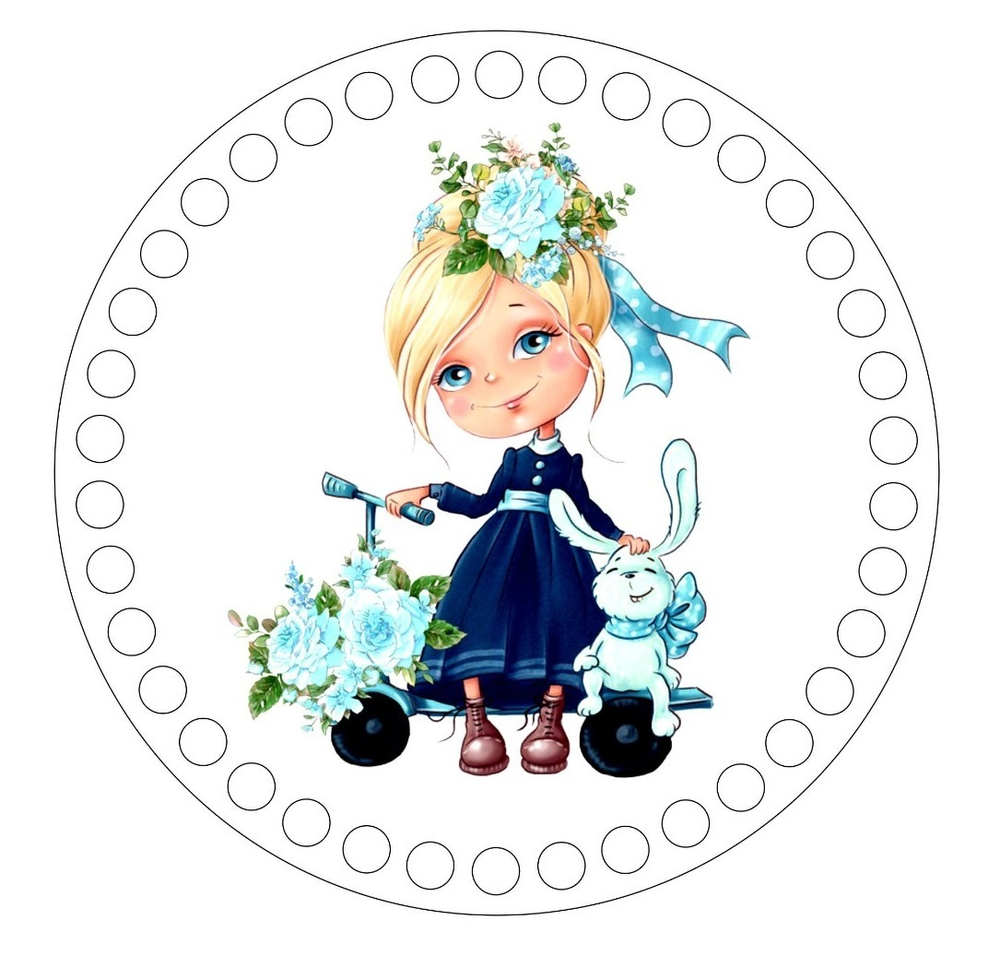 Донышко Принт Детское 12см Девочки в ассортименте