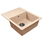 Мойка ML-GMS115 СТАНДАРТ с крылом, песочный (302), 645*505*190мм