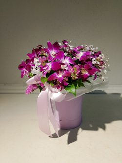 Яркая композиция с орхидеей Дендробиум (КС0002)