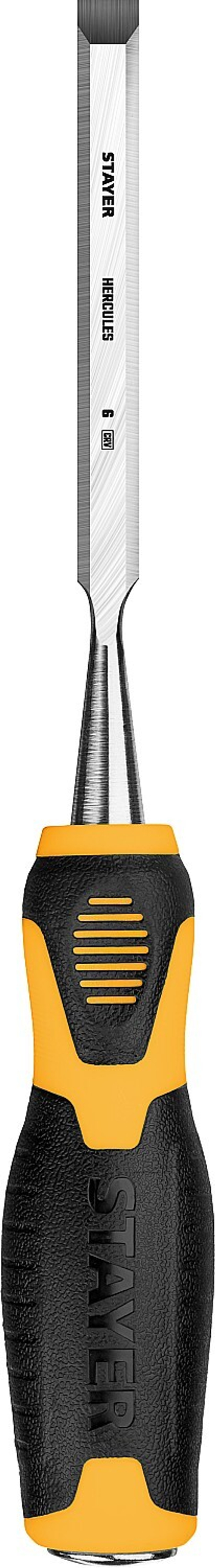 STAYER HERCULES стамеска-долото с двухкомпонентной рукояткой, 6 мм